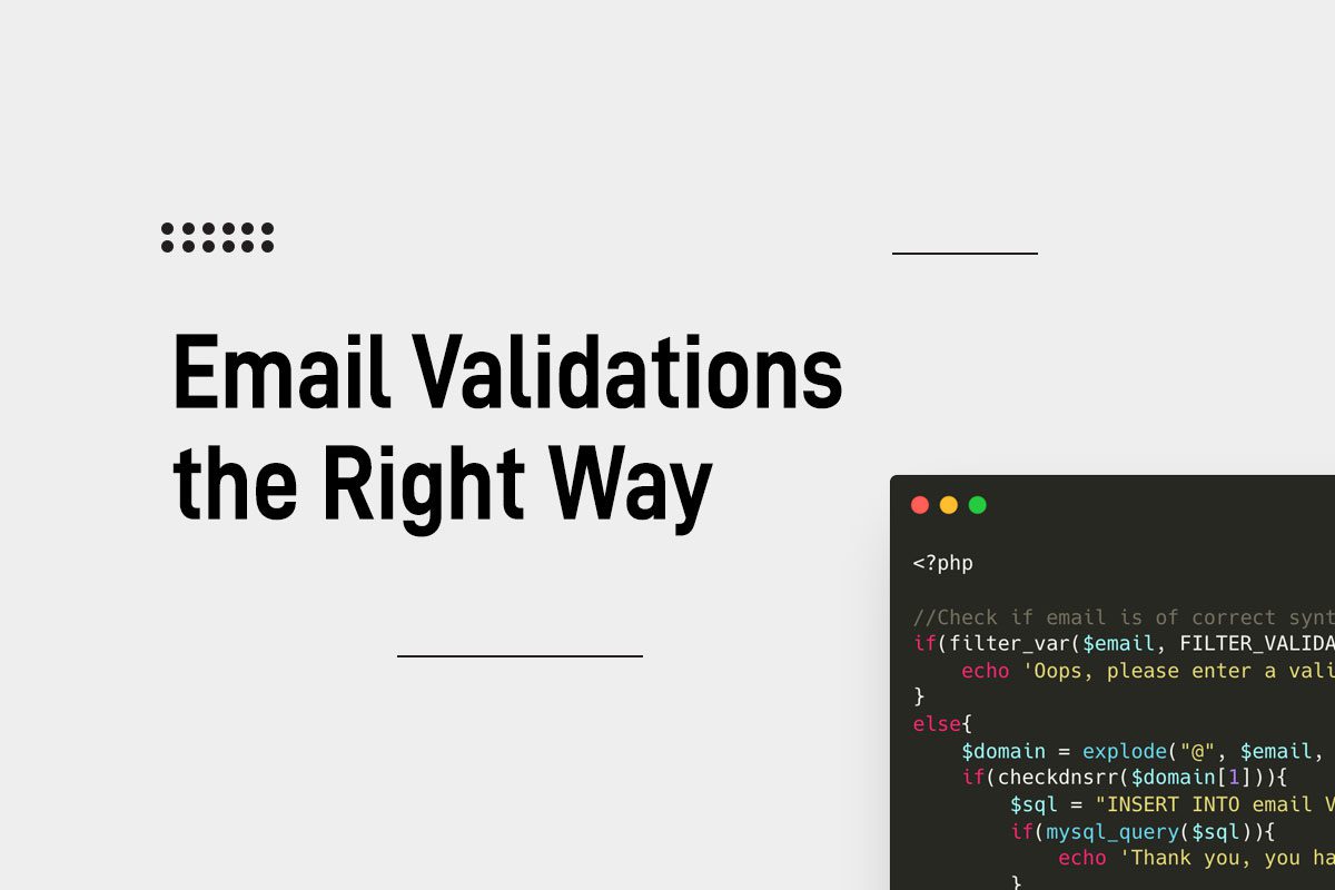 Email Validations, the Right Way Blogpost Cover