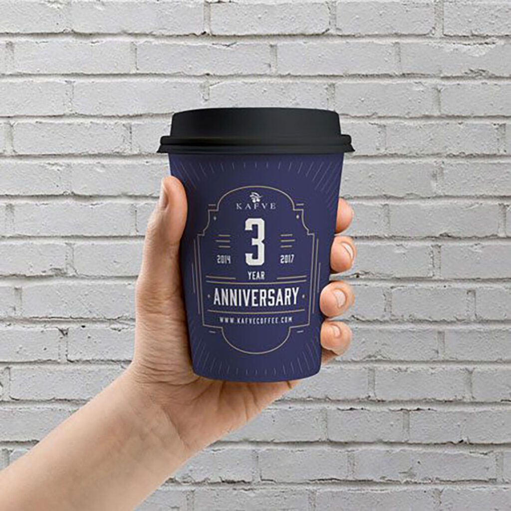 Kafve 3 Years Anniversary Cup Design