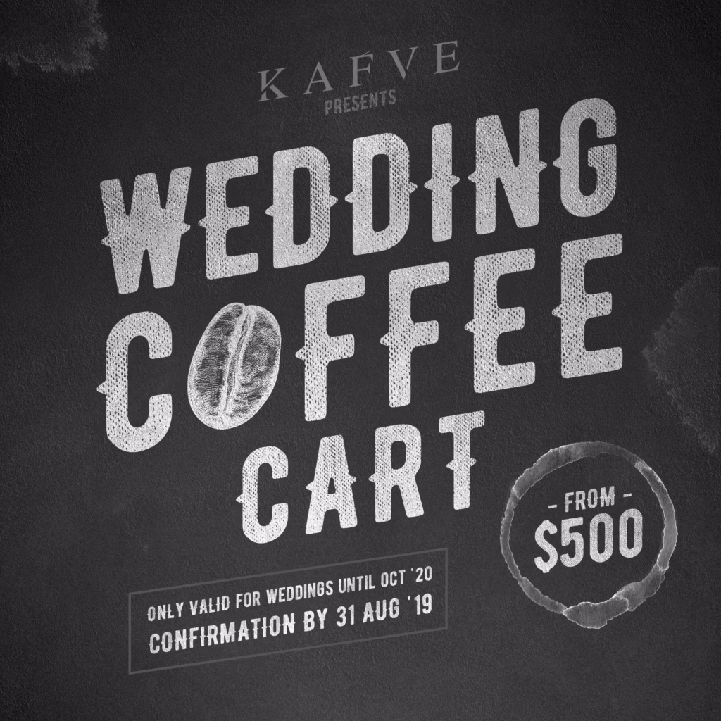 KAFVE Wedding Coffee Cart Promo Monochrome Poster