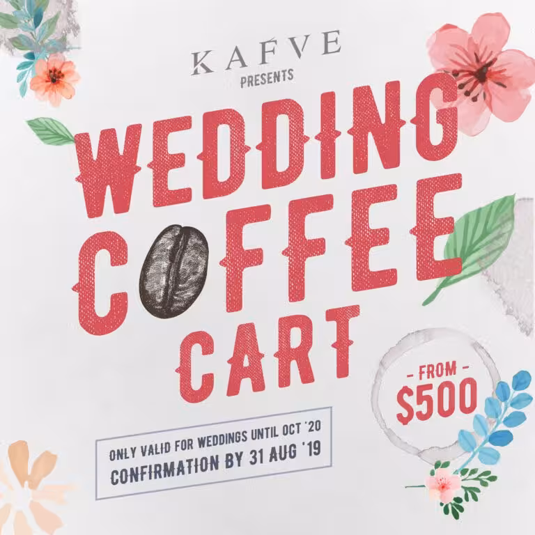 KAFVE Wedding Coffee Cart Promo Colored Poster