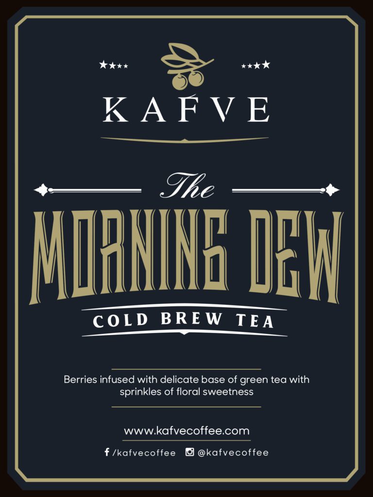 KAFVE Cold Brew Morning Dew Label Design