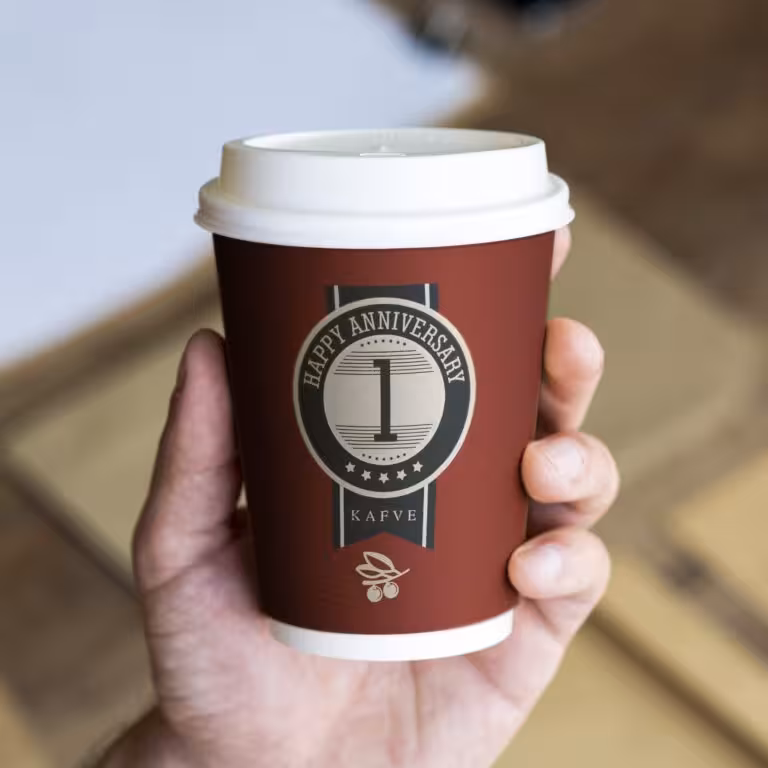Kafve 1 Year Anniversary Cup Design