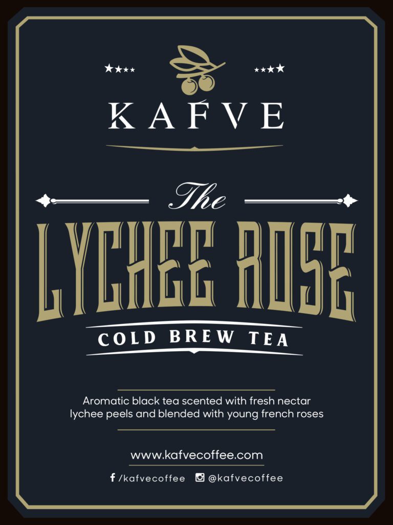 KAFVE Cold Brew Lychee Label Design