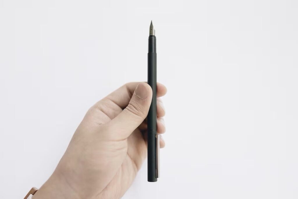 Open Lamy CP1 Fountain Pen in Hand