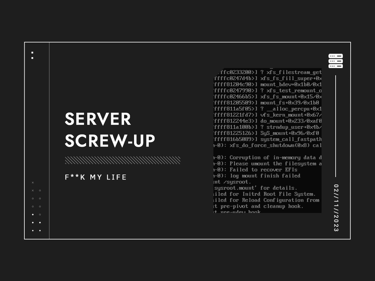 Server Screw-Up Post Cover