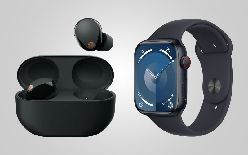 Sony-WF-1000XM5 & Apple Watch Series 9